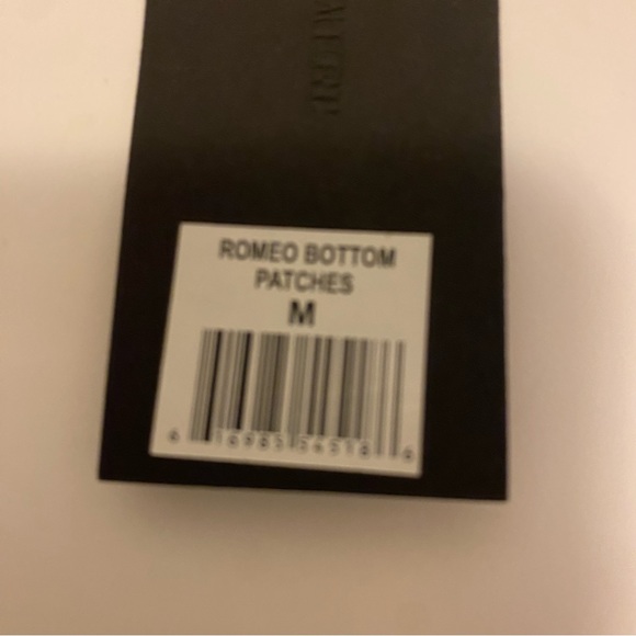 ARO Swim Romeo Blue Patches Print Bikini Bottoms Sz M NWT Cheeky String sides - Picture 5 of 8